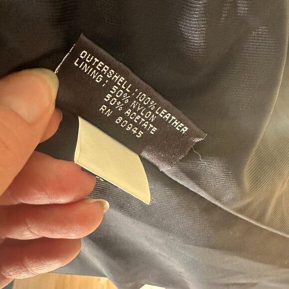 LUIS ALVEAR COLLECTION Real Leather Jacket Long Line Size Small Front Zip - Picture 13 of 13